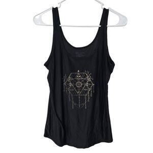 No Boundaries Y2K Sz L Sleeveless Dreams Catcher Tank Top Black